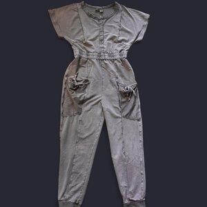 Anthropologie Gray Jumpsuit